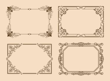 Eğri öğeler ve çizgiler ile dikdörtgen sınırları