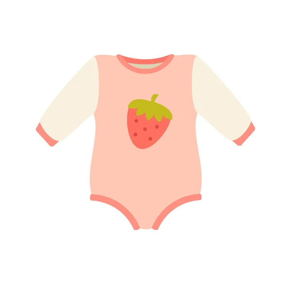 Pak kleren van de baby en Romper vectorillustratie — Stockvector