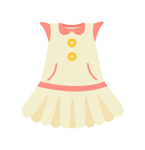 Baby kleding Dress Poster vectorillustratie — Stockvector