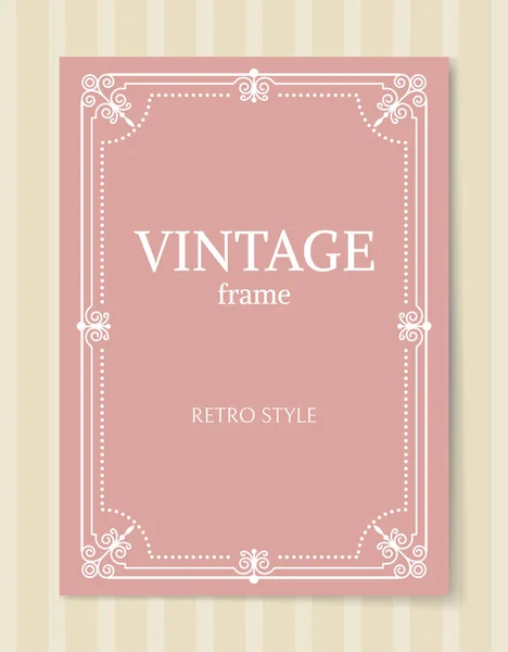 Vintage Frame estilo retrô decoração gráfica ornamental — Vetor de Stock