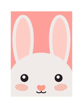 Sevimli çizgi Hare illüstrasyon, neşeli hayvan