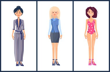 Moda kız yaz modu koleksiyonu bez ayarla