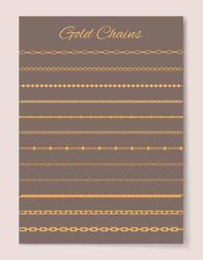 Altın zincir toplama Poster vektör çizim
