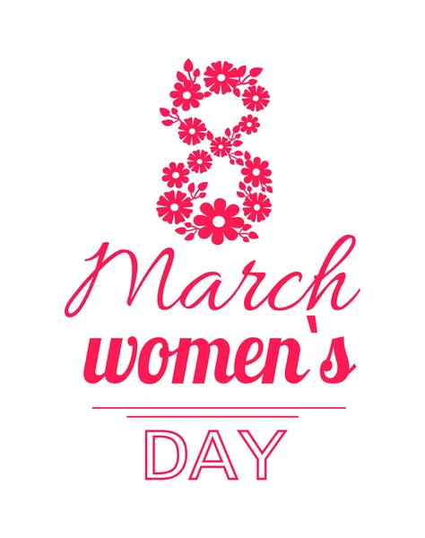 Womans világnapja Holiday nyolc március — Stock Vector