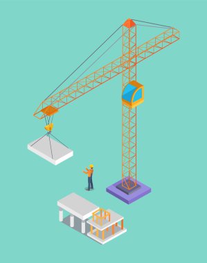 Bina afiş, renkli vektör çizim