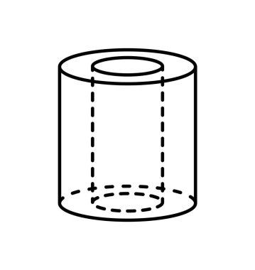 Siyah silindir geometrik figür bu yayınları gölge