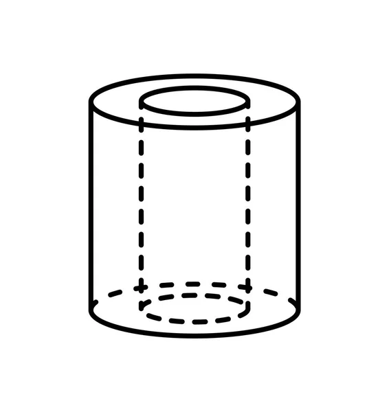 Figura geométrica do cilindro preto que lança sombra —  Vetores de Stock