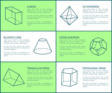 Küboid ve körelmenin prizma, vektör çizim