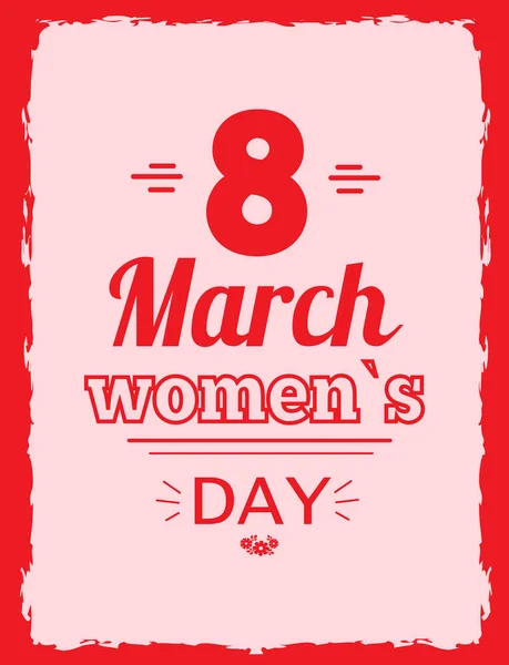 Március nyolc szimbólum minden jót kíván a nők s nap — Stock Vector