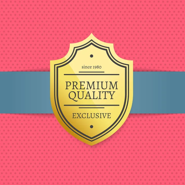 Premio Sello de etiqueta de oro de calidad premium exclusiva — Vector de stock