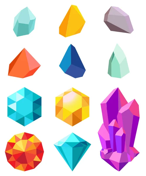 Collection de pierres précieuses Illustration vectorielle — Image vectorielle