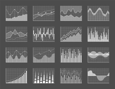 Grafik koleksiyonu Poster Set vektör çizim