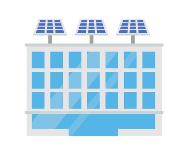 Modern şehir parlak zemin üzerinde izole kurma