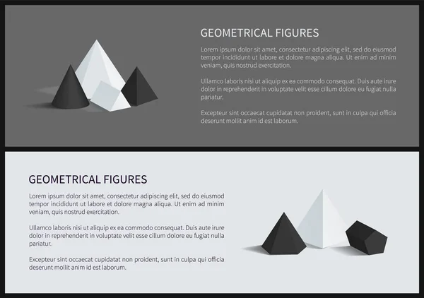 Figure geometriche Manifesti Illustrazione vettoriale — Vettoriale Stock