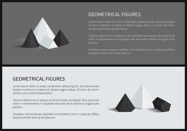 Figuras Geométricas Cartazes Ilustração vetorial —  Vetores de Stock