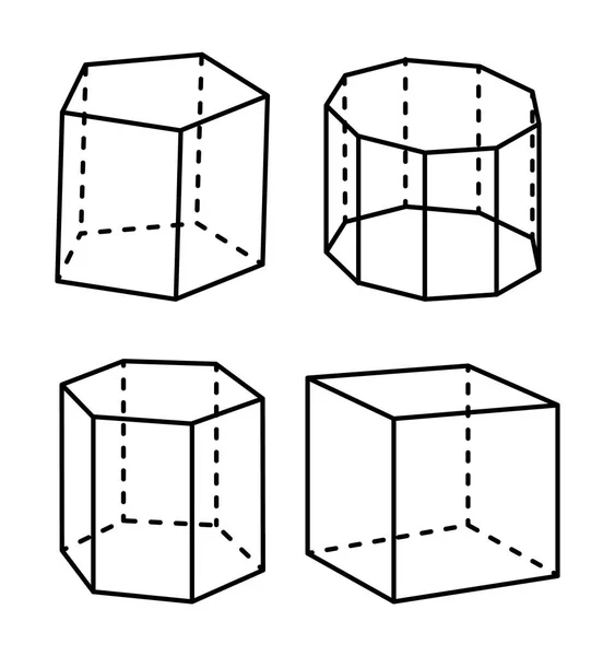 Formas geométricas Ilustración vectorial incolora — Archivo Imágenes Vectoriales