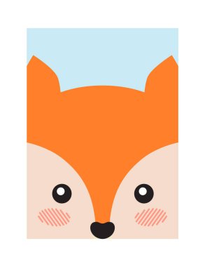 Fox kafa kitap kapağı tasarlamak vektör