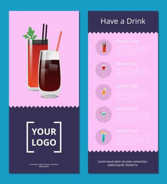 Bir içki Poster Bloody Mary viski kola var