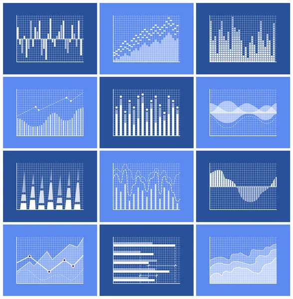 Grafik koleksiyonu mavi vektör çizim