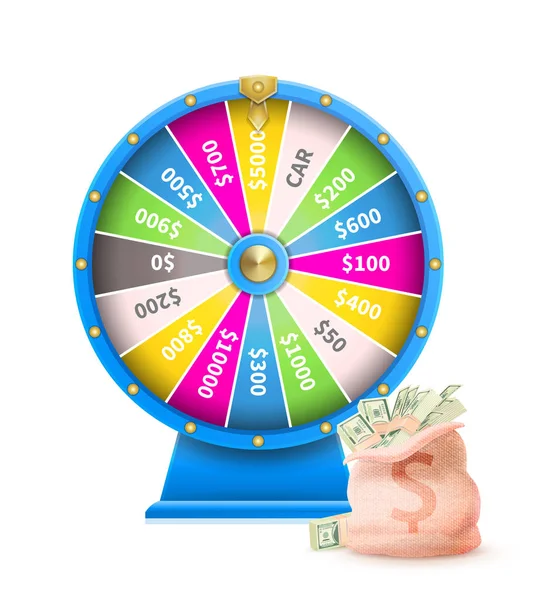 Fortune Wheel of Luck Máquina automática de juego — Archivo Imágenes Vectoriales