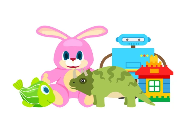 Collection de jouets pour enfants, Illustration vectorielle — Image vectorielle