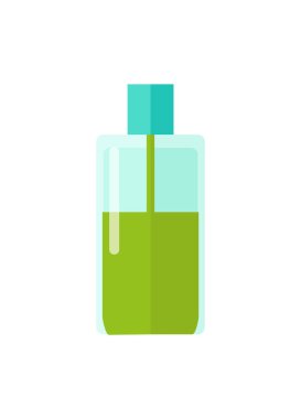 Plastik şişe ve sıvı vektör çizim