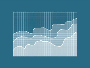 Üzerinde mavi arka plan Analisys Infograph izole