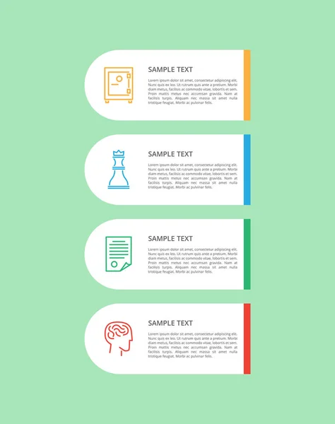 Infographic 및 텍스트 샘플 벡터 일러스트 레이 션 — 스톡 벡터