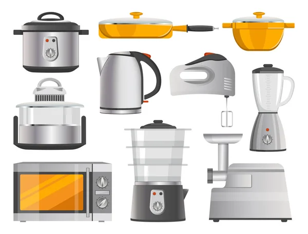 厨房电器及现代用品 — 图库矢量图片