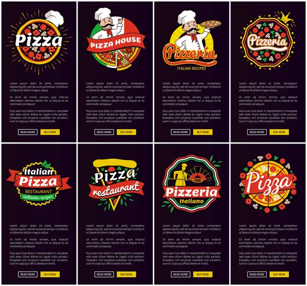 Pizza restauracja i Pizzeria ilustracja wektorowa — Wektor stockowy