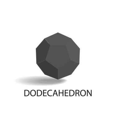 Karmaşık dodecahedron Siyah geometrik figür