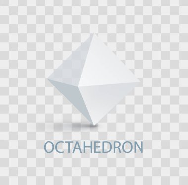 OCTAHEDRON geometrik şekil vektör çizim