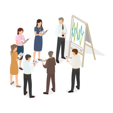 İş adamları Tablet ile değişiklikleri kağıda yaz.