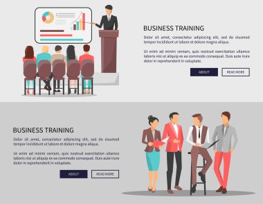 İş insanlar Disscussing vektör çizim üzerinde