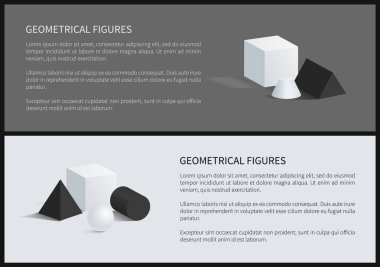 Geometrik şekiller Poster vektör çizim