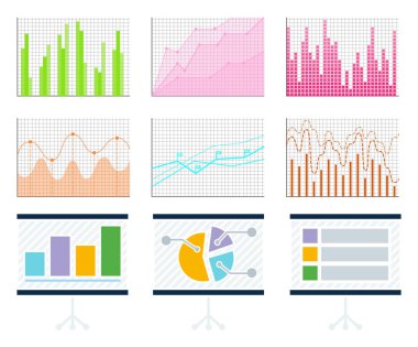 Pasta diyagram ve bilgi vektör çizim