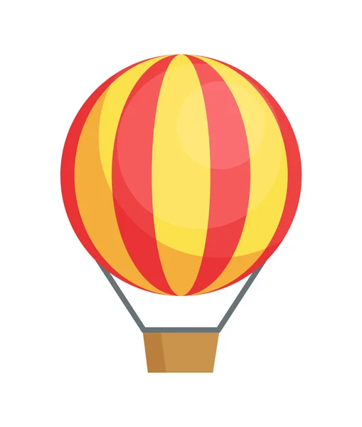 Flying Airballon Vector Poster Air Transport Icon — Stock Vector