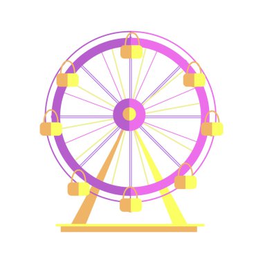 Dönme dolap Closeup Poster vektör çizim