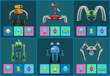 Dedektörleri seti ile çok fonksiyonlu modern robotlar