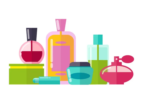 Collection de parfumerie Flacons Illustration vectorielle — Image vectorielle