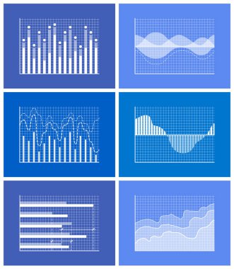 Diyagramları koleksiyonu Poster vektör çizim