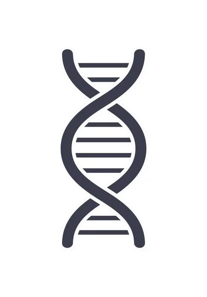 DNA ácido desoxirribonucleico cadeia logotipo Design Ícone —  Vetores de Stock