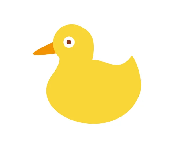 Brinquedo de pato de cor amarela, ilustração vetorial —  Vetores de Stock