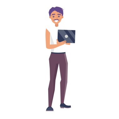 Chherful şık adam Poster vektör çizim