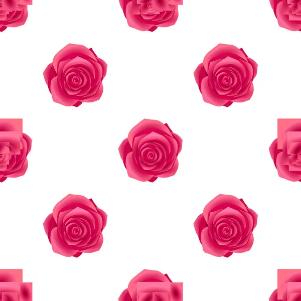 Nahtloses Muster mit vereinzelten Rosenblüten — Stockvektor