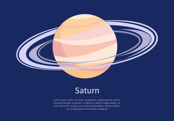 Сатурн с огромной афишей — стоковый вектор