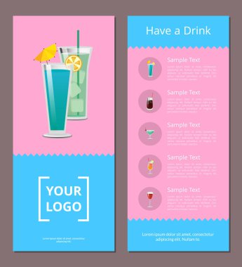 İçki Poster yer ile Logo için Mojito nane var