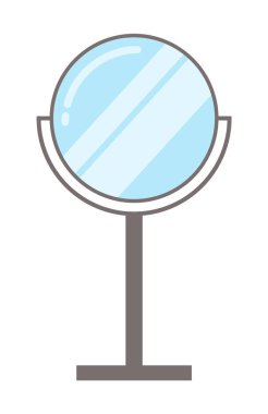 Makyaj için Metal Stand üzerinde yuvarlak parlak ayna