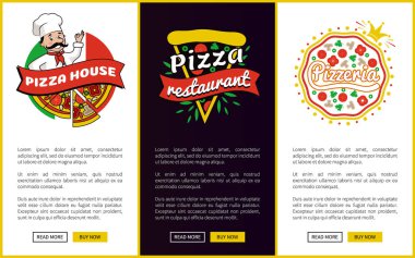 Pizza ev ve restoran vektör çizim