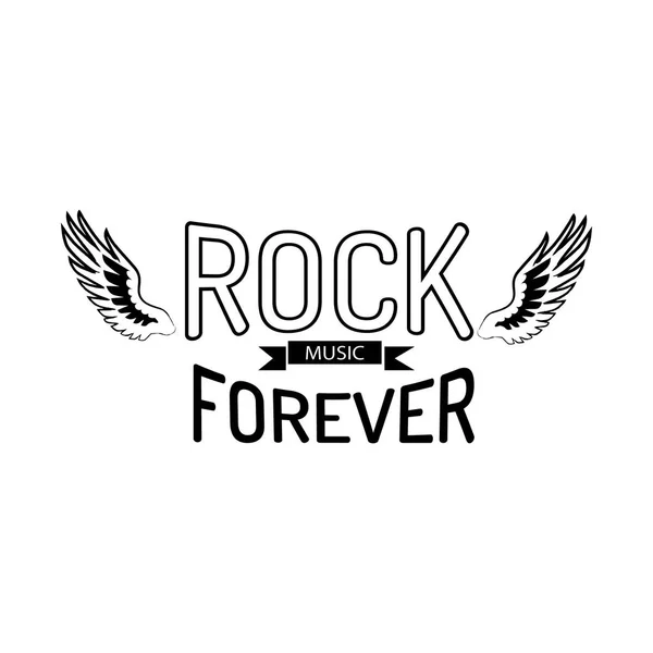 Rock musik Forever vektor Illustration på vit — Stock vektor